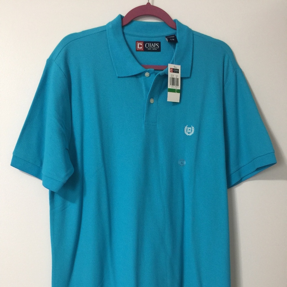 Chaps Polo Shirt Blue Size L NEW